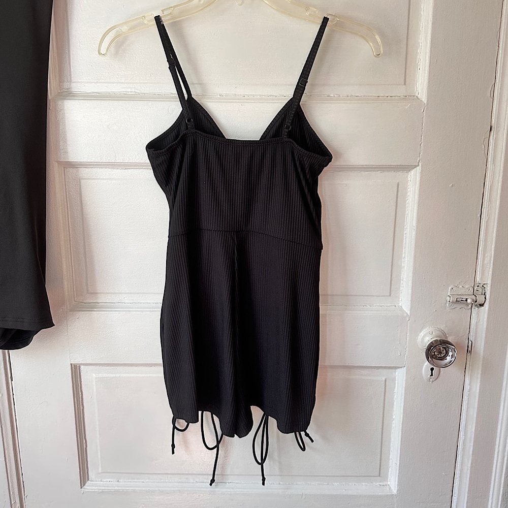 3/$20💥 Black Cutout Sheer Mini Dress & Romper 2 Piece Festival Club Wear Bundle - Picture 12 of 13